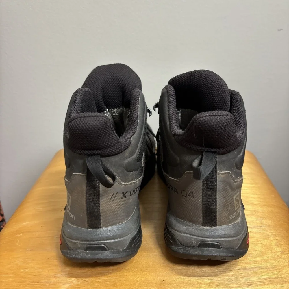 Salomon X Ultra Mid Gore Tex Boots Women's 9 Gorpcore Hiking Outdoors Black